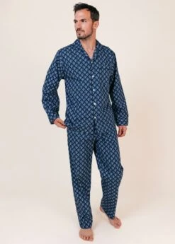 Botany Blue Paisley Pyjamas 10 Botany Blue Paisley Pyjamas -Fashion Pajama Shop mens paisley pyjamas bb