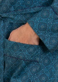 Deep Rhapsody Dressing Gown -Fashion Pajama Shop mens piped dressing gown dr