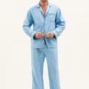 Skye Blue Pyjamas -Fashion Pajama Shop mens plain blue pyjamas sb
