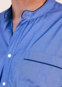 Colwyn Blue Nightshirt -Fashion Pajama Shop mens plain cotton nightshirt cb