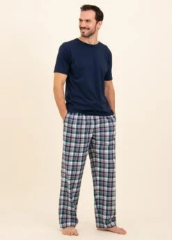 Seaton Check PJ Trousers -Fashion Pajama Shop mens quality brushed cotton pyjama bottoms sc2