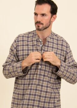 Appletree Check Nightshirt -Fashion Pajama Shop mens quality checked nightshirt ac2