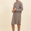 Appletree Check Nightshirt 2 Appletree Check Nightshirt -Fashion Pajama Shop mens quality wool blend nightshirt ac2