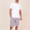 Southsea Stripe Tencel Pyjama Shorts -Fashion Pajama Shop mens tencel pyjamas shorts ss