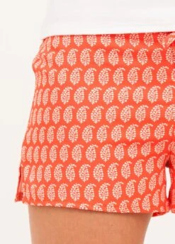 Orange Blossom PJ Shorts 8 Orange Blossom PJ Shorts -Fashion Pajama Shop orange pj shorts