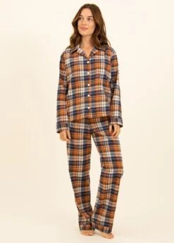 Findhorn Organic Check Pyjamas -Fashion Pajama Shop organic brushed cotton pyjamas womens fo2