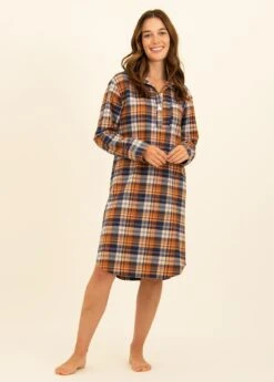 Fashion Pajama Shop 48 Findhorn Organic Check Nightshirt