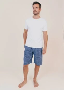 Cromarty Organic Check Shorts -Fashion Pajama Shop organic cotton pj shorts co 2