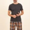 Findhorn Organic Check Shorts 2 Findhorn Organic Check Shorts -Fashion Pajama Shop organic cotton pyjama shorts fc2