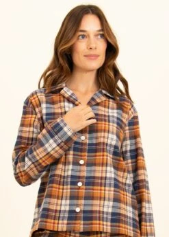 Findhorn Organic Check Pyjamas -Fashion Pajama Shop organic cotton pyjamas womens fo2