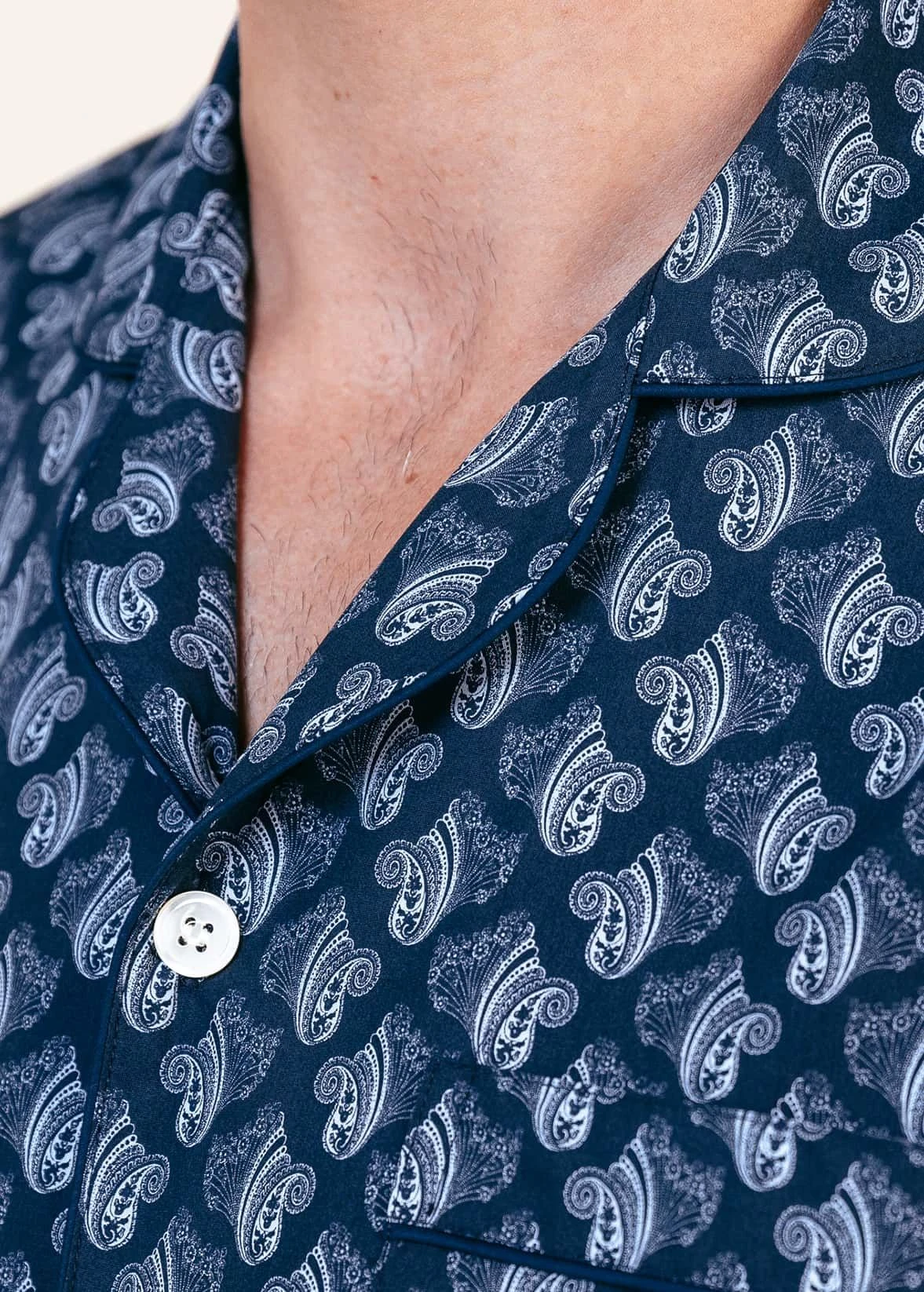 Botany Blue Paisley Pyjamas 6 Botany Blue Paisley Pyjamas - Image 4