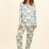 Palm Tree Silk Pyjamas -Fashion Pajama Shop palm tree silk pyjamas pt
