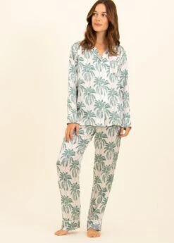 Palm Tree Silk Pyjamas