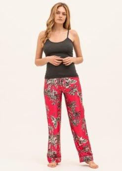 Palms & Parrots Silk Pyjama Bottoms