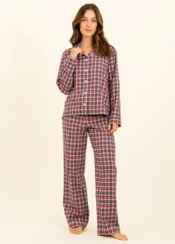 Raspberry Ripple Organic Pyjamas -Fashion Pajama Shop pink brushed cotton pyjamas rr2
