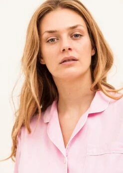 Colemere Stripe Pyjamas -Fashion Pajama Shop pink herringbone pyjamas cs