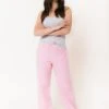 Pagham Pink Linen PJ Trousers -Fashion Pajama Shop pink linen pj bottoms pp