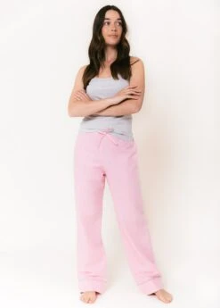 Pagham Pink Linen PJ Trousers