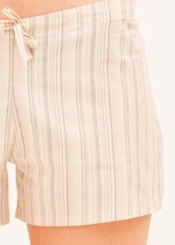 Blush Pink Stripe Shorts -Fashion Pajama Shop pink stripe pj shorts