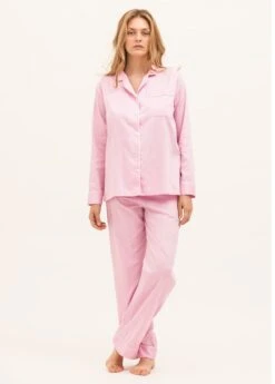 Colemere Stripe Pyjamas -Fashion Pajama Shop pink stripe pyjamas cs