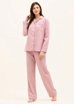 Raspberry Fool Luxury Wool Pyjamas -Fashion Pajama Shop plain pink pyjamas rf