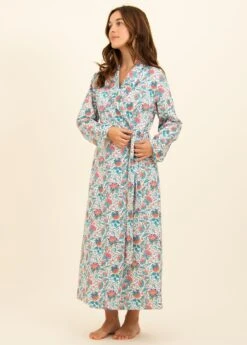 Aurora Dressing Gown -Fashion Pajama Shop pretty cotton dressing gown a