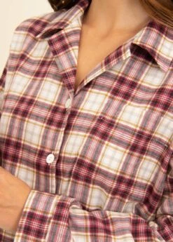 Brancaster Check Wool Blend Pyjamas -Fashion Pajama Shop red check pyjamas bc2