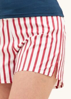 Melrose Stripe Shorts -Fashion Pajama Shop red pyjama shorts ms
