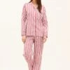 Melrose Stripe Pyjamas 2 Melrose Stripe Pyjamas -Fashion Pajama Shop red striped pyjamas ms