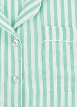 Lavant Green Stripe Pyjamas -Fashion Pajama Shop tall green pyjamas lg