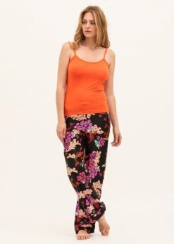 Fancy Fish Silk Pyjama Bottoms -Fashion Pajama Shop tall silk pyjama bottoms ff