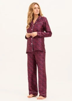 Lovebird Silk Pyjamas -Fashion Pajama Shop tall silk pyjamas lb