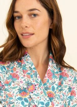 Aurora Dressing Gown -Fashion Pajama Shop turquoise dressing gown a