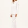 Polar White Stripe Pyjamas -Fashion Pajama Shop white cotton pyjamas pw