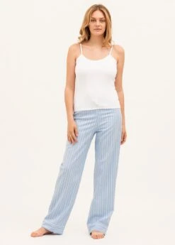 Alvie Blue Stripe Pyjama Bottoms