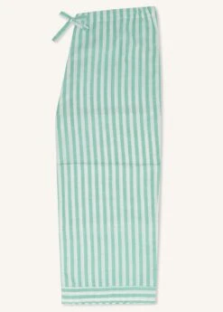 Lavant Green Stripe PJ Trousers -Fashion Pajama Shop womens green striped pj bottoms lg