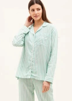 Lavant Green Stripe Pyjamas