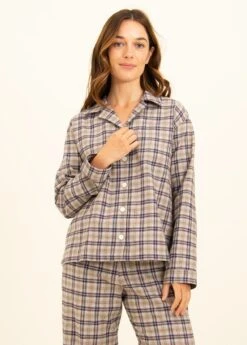 Appletree Check Wool Blend Pyjamas -Fashion Pajama Shop womens hygge pyjamas ac 1