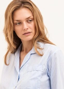 Coniston Blue Stripe Pyjamas -Fashion Pajama Shop womens luxury egyptian cotton pyjamas 2 2