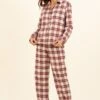 Brancaster Check Wool Blend Pyjamas -Fashion Pajama Shop womens luxury pyjamas bc2