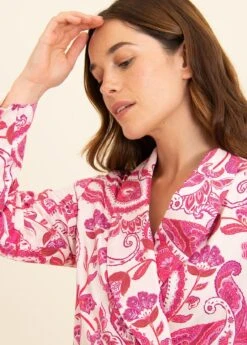 Fantasia Dressing Gown -Fashion Pajama Shop womens paisley cotton dressing gown f2