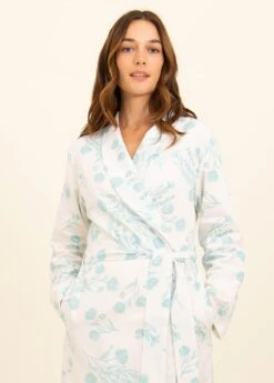 Fleur Dressing Gown -Fashion Pajama Shop womens pretty cotton dressing gown f