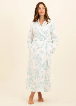 Fleur Dressing Gown -Fashion Pajama Shop womens summer dressing gown f