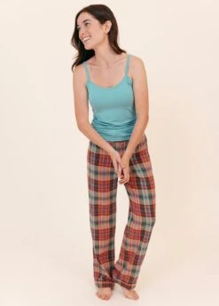 Bamburgh Check Pyjama Trousers -Fashion Pajama Shop womens tartan pj bottoms bc