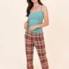 Bamburgh Check Pyjama Trousers -Fashion Pajama Shop womens warm pj bottoms bc 1