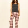 Brancaster Check Wool Blend PJ Trousers -Fashion Pajama Shop womens wool blend pyjama bottoms bc2