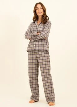 Appletree Check Wool Blend Pyjamas -Fashion Pajama Shop womens wool blend pyjamas ac 1