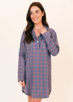 Dorney Check Wool Blend Nightshirt