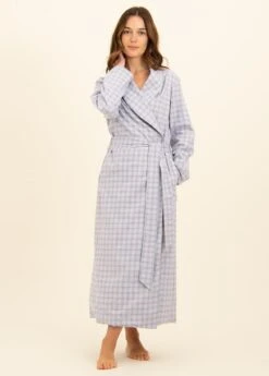 Sandwood Check Wool Blend Dressing Gown