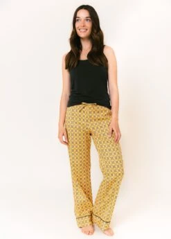 Halcyon Days PJ Trousers -Fashion Pajama Shop yellow pyjama bottoms hd
